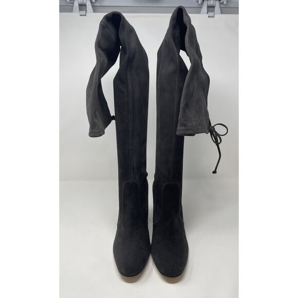 Stuart Weitzman Tipland Gray Suede Over the Knee-High Boots 9.5 - Picture 2 of 15